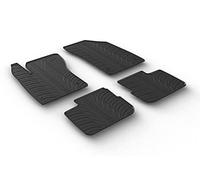 Set tapis de caoutchouc compatible avec Fiat Tipo Sedan 2016- (boite manuelle) (T profil 4-pièces + clips de montage)