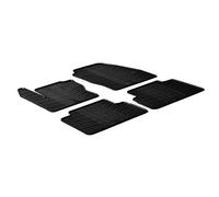 Set tapis de caoutchouc compatible avec Ford C-Max 2010-2014 (T profil 4-pièces + clips de montage), Noir