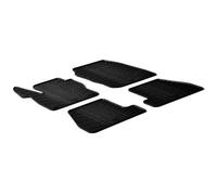 Set tapis de caoutchouc compatible avec Ford Focus 3/5 portes + ST 2011-2015 (T profil 4-pièces + clips de montage)
