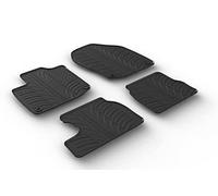 Set tapis de caoutchouc compatible avec Honda Civic Diesel 2012-2017 (T profil 4-pièces + clips de montage)