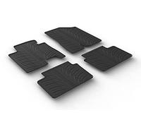 Set tapis de caoutchouc compatible avec Hyundai i30 9/2015-1/2017 & Kia Cee'd 9/2015-5/2018 (T profil 4-pièces + clips de montage)