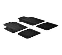 Set tapis de caoutchouc compatible avec Lancia Ypsilon 2011- (T profil 4-pièces + clips de montage)