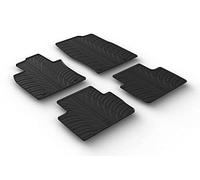 Set tapis de caoutchouc compatible avec Mazda CX-3 2015- (T profil 4-pièces + clips de montage)