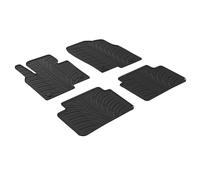 Set tapis de caoutchouc compatible avec Mazda CX-5 6/2017- (T profil 4-pièces + clips de montage), Noir