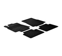 Set tapis de caoutchouc compatible avec Mercedes Classe-A W169 2004- / Classe-B W245 2005- (G profil 4-pièces + clips de montage)