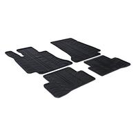 Set tapis de caoutchouc compatible avec Mercedes Classe-C W205 2014- (T profil 4-pièces + clips de montage)