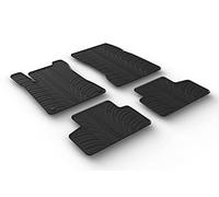 Set tapis de caoutchouc compatible avec Mercedes GLB (X247) 11/2019- (T profil 4-pièces + clips de montage, Noir