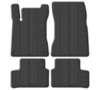 Set tapis de caoutchouc compatible avec Mercedes Classe-A W177 5/2018- & Classe-B W247 2/2019- & GLA H247 2020- (T profil 4-pièces + clips de montage), Noir