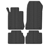 Set tapis de caoutchouc compatible avec Mercedes Classe-E W210 1995-2003 (T profil 4-pièces + clips de montage)