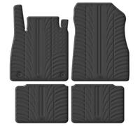 Set tapis de caoutchouc compatible avec Nissan Micra K14 2017- (T profil 4-pièces + clips de montage), Noir