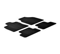 Set tapis de caoutchouc compatible avec Nissan Qashqai 2007-2013 (T profil 4-pièces + clips de montage)