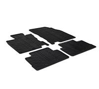 Set tapis de caoutchouc compatible avec Nissan Qashqai 2014- (T profil 4-pièces + clips de montage)