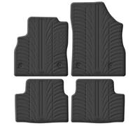 Set tapis de caoutchouc compatible avec Opel Astra K 5 portes & Sportstourer 6/2015- (boite manuelle) (T profil 4-pièces + clips de montage)