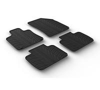 Set tapis de caoutchouc compatible avec Peugeot 508 2011-2018 (T profil 4-pièces + clips de montage), Noir