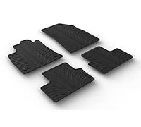 Set tapis de caoutchouc compatible avec Renault Clio V HB 9/2019- (T profil 4-pièces + clips de montage), Noir