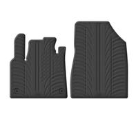 Set Tapis de Caoutchouc Compatible avec Renault Kangoo Cargo & Mercedes Citan Box (W420) & Nissan Townstar 2021- (T Profil 2-pièces), Noir