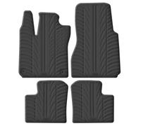 Set tapis de caoutchouc compatible avec Renault Twingo II 2007- (T profil 4-pièces + clips de montage)