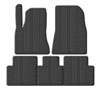 Set Tapis de Caoutchouc Compatible avec Tesla Model 3 12/2020- (T Profil 5-pièces), Noir