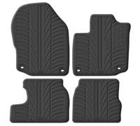 Set tapis de caoutchouc compatible avec Toyota Prius III 2009-2012 (T profil 4-pièces + clips de montage)