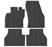 Set Tapis de Caoutchouc Compatible avec Volkswagen Caddy V MPV 2020- & Ford Tourneo Connect (L1/L2) 2022- (T Profil 4-pièces + Clips de Montage), Noir