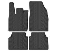 Set Tapis de Caoutchouc Compatible avec Volkswagen ID.3 2020- & Cupra Born 2021- (T Profil 4-pièces + Clips de Montage), Noir