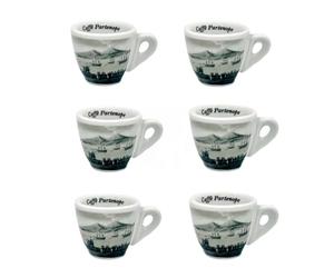 Set tasse de café avec le golfe de Naples (6 pièces)