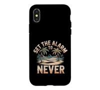 Set The Alarm to Never Sleep Lover Nap - Coque pour iPhone X/XS