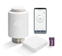 Set thermostats électroniques intelligents pour radiateurs avec passerelle | Zigbee WiFi Starter Kit Thermostats de Chauffage à vanne programmable Alexa Google Assistant,Smart Life,Tuya