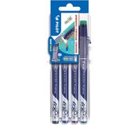 Set To Go 4 Frixion Fineliner - Erasable Fiber Tip Fineliner - Medium -Assorted Colors - 1 Blue 1 Red 1 Green 1 Black