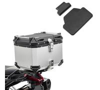 Set Top Case Moto Aluminium 45L + dosseret Passager Bagtecs XB45 Argent