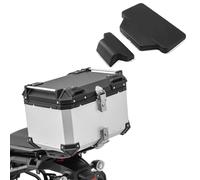 Set Top Case Moto Aluminium 55L + dosseret Passager Bagtecs XB55 Argent