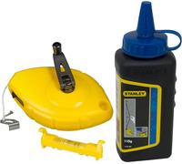 Set Traceur 30M Avec Niveau De Ligne Et Flacon De Poudre Bleue Stanley 0-47-443