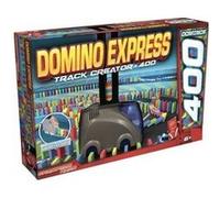 Set track creator + 400 domino express - distributeur machine de pose - piste circuit 8 5 m - jeu construction + carte