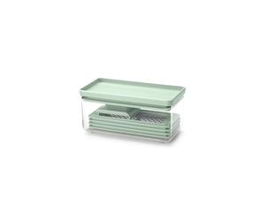 Set trancheuse et râpes Brabantia TASTY+ | Trancheuse à légumes avec deux râpes et boîte de rangement | Base antidérapante et compatible lave-vaisselle | Plastique Tritan 100% recyclable | Jade Green