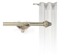 Set tringle à rideau en métal avec diamètre 12 mm, kit tringle à rideau installation murale Barre chromée de 2 m avec terminal BELLOTA Tringles à rideaux CINTACOR