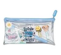 Mr.Wonderful - Set de trousse + stylo + trombones + autocollants glitter - Write your own destiny