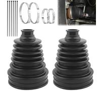 Set universel 2 pcs Soufflet de cardan en silicone flexible - Kit Soufflet de cardan universel pour joint homocinétique, compatible avec cardan avant gauche, avec colliers en acier inox