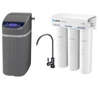 Set usine de traitement de l'eau USTM Grey WS9LCDG, filtre sous évier USTM Ultra ULTRABLACKSTYLE