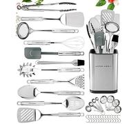 Set Ustensiles de Cuisine Anti Adhésif Résistant (32-pcs Inox Ustensiles)