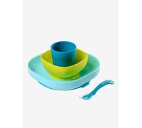 Set Vaisselle 4 Pièces Silicone Bleu TU
