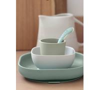 Set vaisselle 4 pièces silicone vert sauge TU