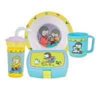 Set vaisselle assiette creuse, mug, gobelet paille et 1 boite goûter enfant Fun House T'Choupi Multicolore TU
