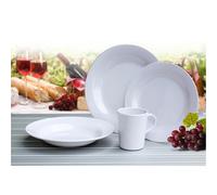 Set vaisselle Blanche MONACO - 16 pièces - pour 4 personnes