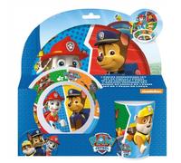 Set Vaisselle - Paw Patrol - 3 pièces - Mélamine - Assiette 20 cm - Gobelet 200 ml