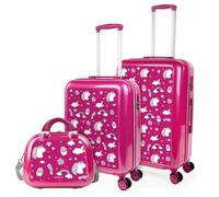 Set Valise Rigide, Lot De Valises Soute Avion 4 Roulettes 703400B Licornes-Fuchsia