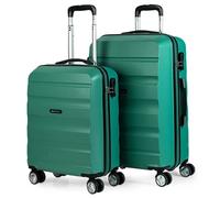 ITACA - Valises. Lot de Valise Rigides 4 roulettes - Valise Grande Taille, Valise soute Avion, Bagages pour Voyages.Ensemble Valise Voyage. Verrouillage à Combinaison, Bleu verdâtre