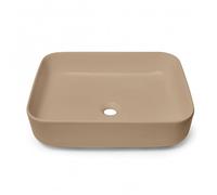 Set Vasque Infinitio à poser 50x39 cm + Bonde, Marron mat (SATINF5039LBRM-SET_BP)