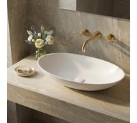 Set Vasque Infinitio à poser 61.5x35 + Bonde, Blanc (SATINF61536M-SET_BP)