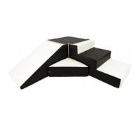 Set De 4 Blocs En Mousse Pour Le Jeu Noir, Blanc