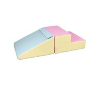 Set de 2 grands blocs en mousse rose bleu jaune pastel Rose G
